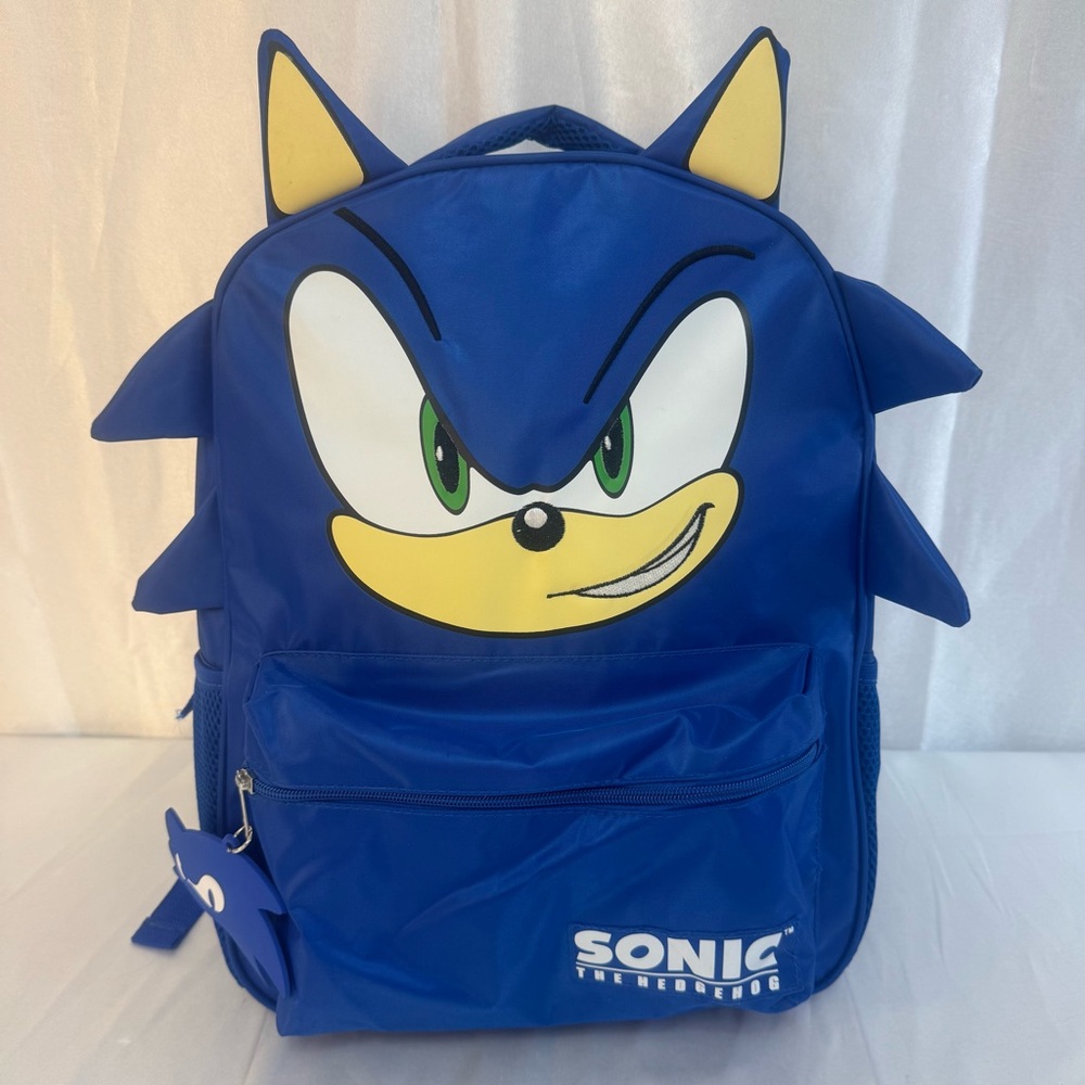 NWOT Sonic the Hedgehog Blue Character Student School Backpack